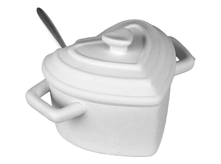 Heart Sugar/Salt Pot w/ Spoon