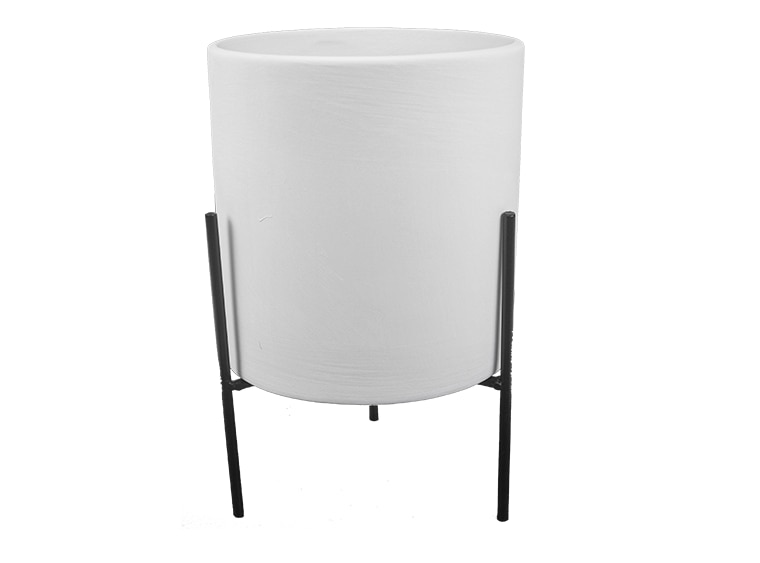 Lg Cylinder Planter w/ Stand