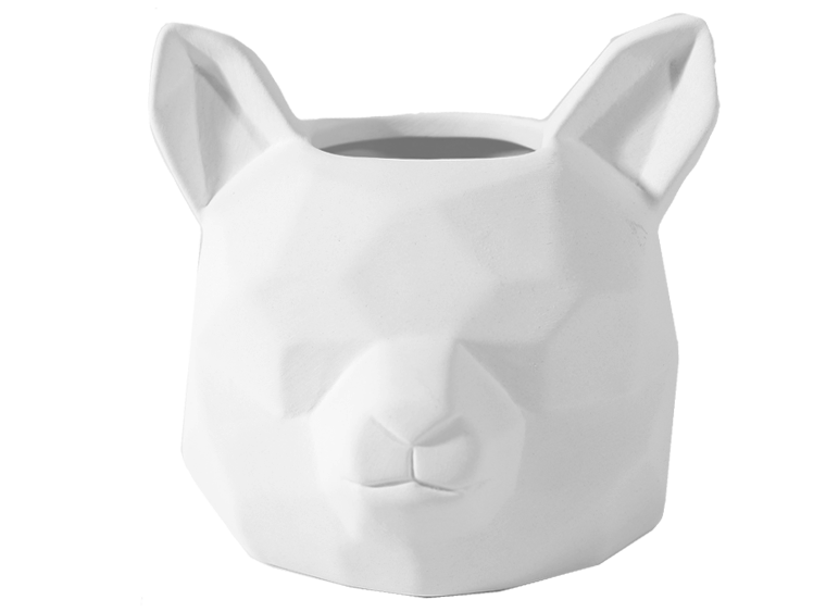 Faceted Fox Planter